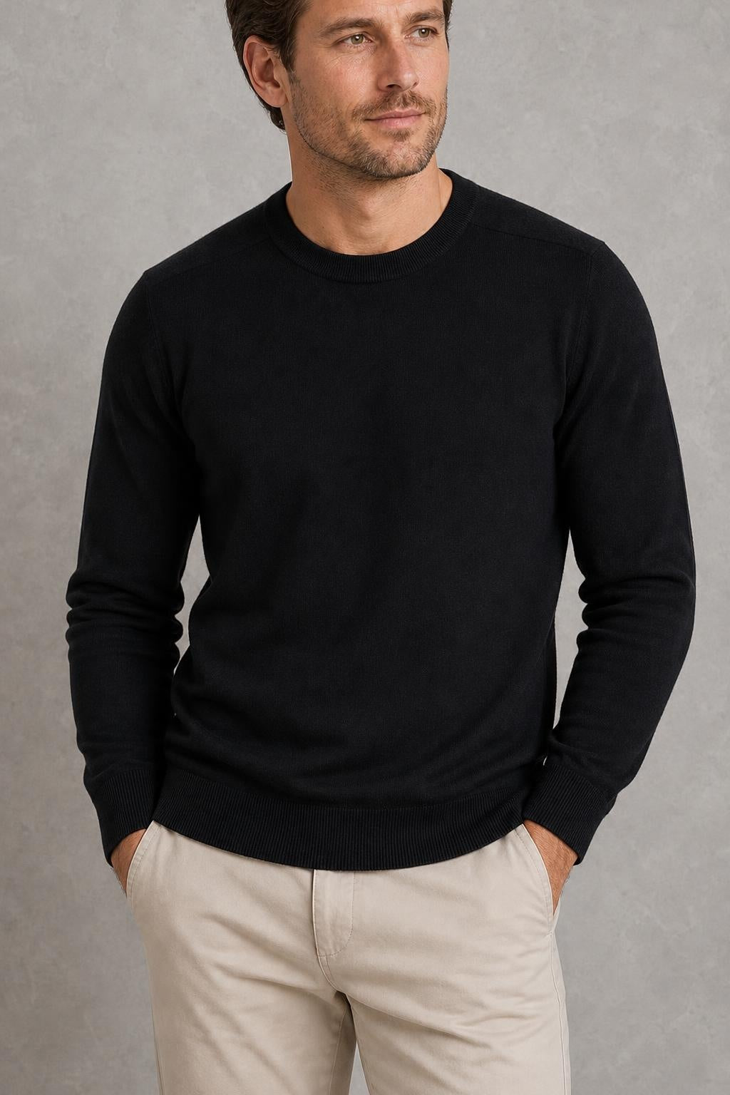 Matthew | Fine-Knit Crew-Neck Jumper — studio_closeup — Charles [8e481f97-c765-4c30-90e9-0c3b77253c71]