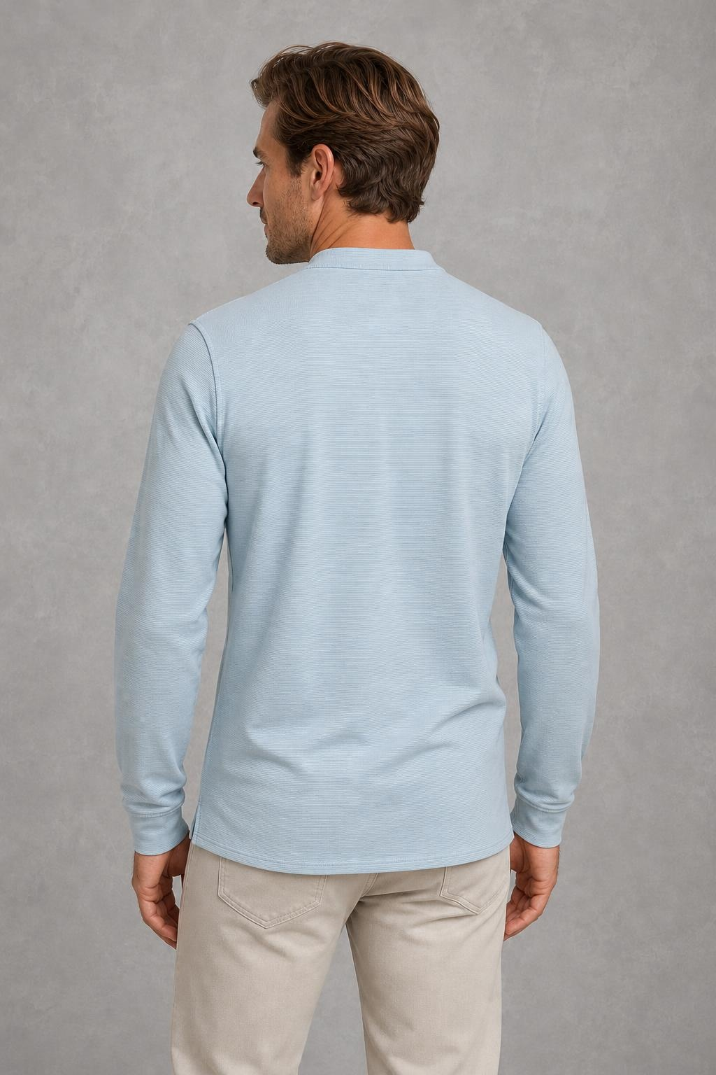 Jude | Ribbed Quarter-Zip Jumper — studio_back — Charles [a2c08120-9778-4357-a12c-d4542058d3c4]