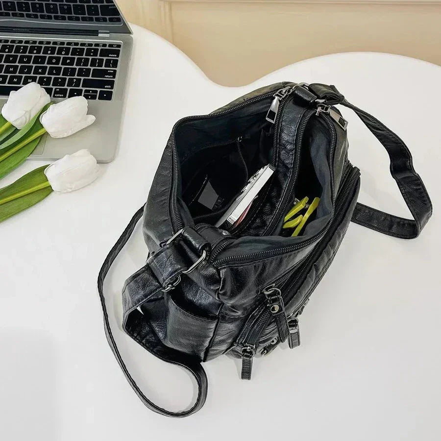 Olivia Vintage Charm | Soft Zipper Bag