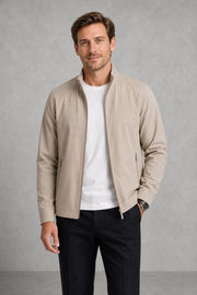 Alfie | Stand-Collar Zip-Front Jacket — studio_front — Charles [b8d18076-3c0f-4b41-a6f8-b7d070fe1a3f]