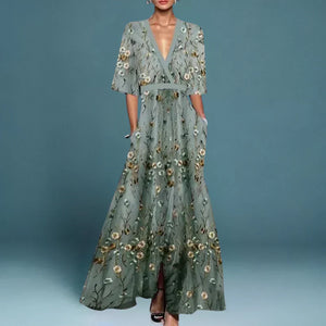 Jill™ | Elegant Maxi Dress with Floral Pattern