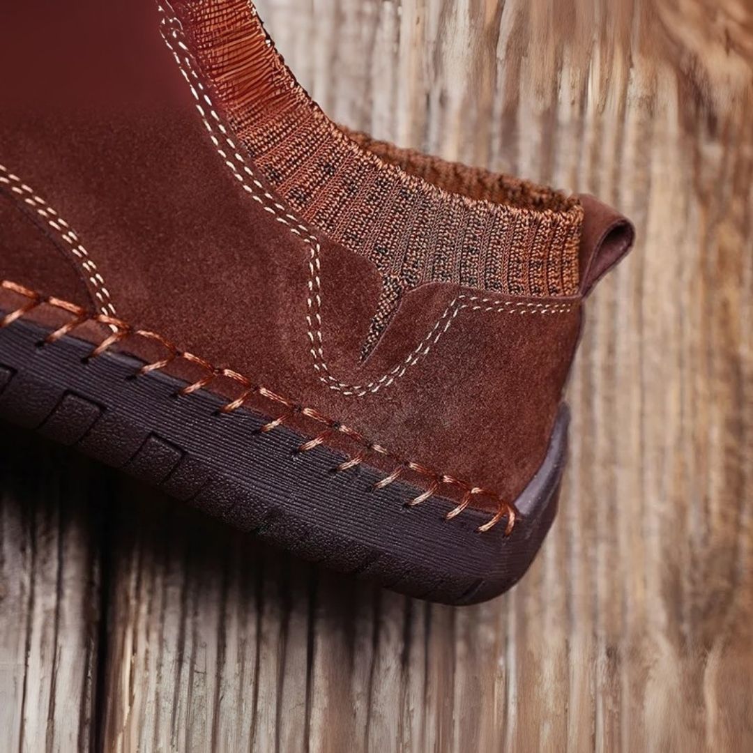Men's Suede Hand-Stitched Shoes