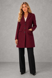 Charlotte | Notched-Lapel Button-Front Coat — studio_front — Sofia [60d4c1bb-9b5d-48d5-ae19-19cf33bcc4f1]