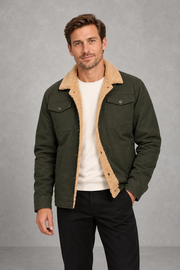 Sebastian | Fleece-Collar Trucker Jacket — studio_front — Charles [90cf83f4-cc3a-43d4-b7f4-852a79b4a887]