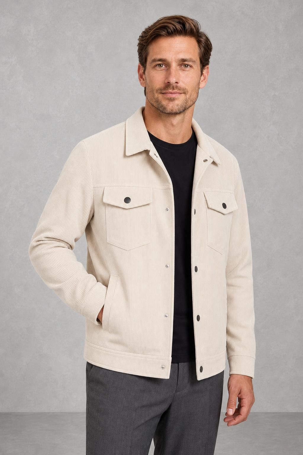 Oscar | Patch-Pocket Corduroy Jacket — studio_three_quarter — Charles [9ffaddb8-3bcf-40ac-aa8c-f74c50259e77]