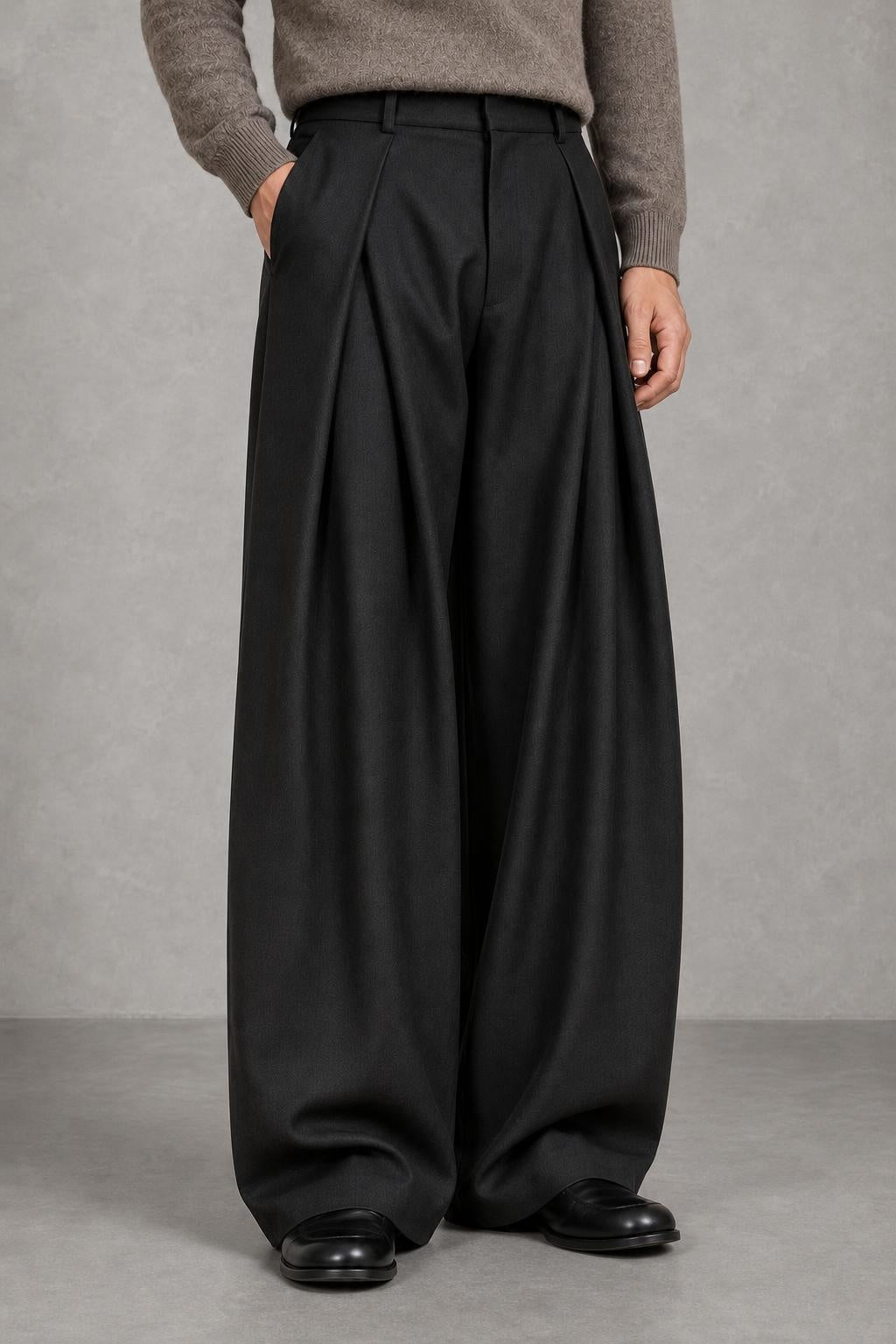 Billie | High-Rise Deep-Pleat Wide-Leg Trousers — studio_three_quarter — Charles [000fac97-f23a-4e90-9676-50f2a720e2a6]