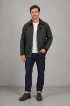 Oliver | Contrast-Collar Barn Jacket — lifestyle — Charles [b7a38301-e668-4763-8fb6-3ece3a0c28c0]