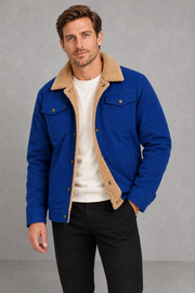 Sebastian | Fleece-Collar Trucker Jacket — studio_front — Charles [b3eac815-93b7-4459-b6e2-b88dcc8b72e8]
