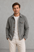 Rory | Houndstooth Button-Front Overshirt — studio_front — Charles [5090bf4f-fbf8-448e-9f68-9d5a39b0021e]