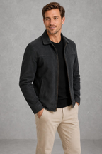 Connor | Panel-Seam Zip-Front Jacket — studio_three_quarter — Charles [c5f1d796-d753-4364-acc5-f1dc0f4bf4ab]