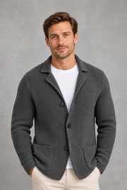 Leon | Patch-Pocket Knitted Blazer — studio_front — Charles [89332a52-b77b-475b-8b90-f724ea90be4e]