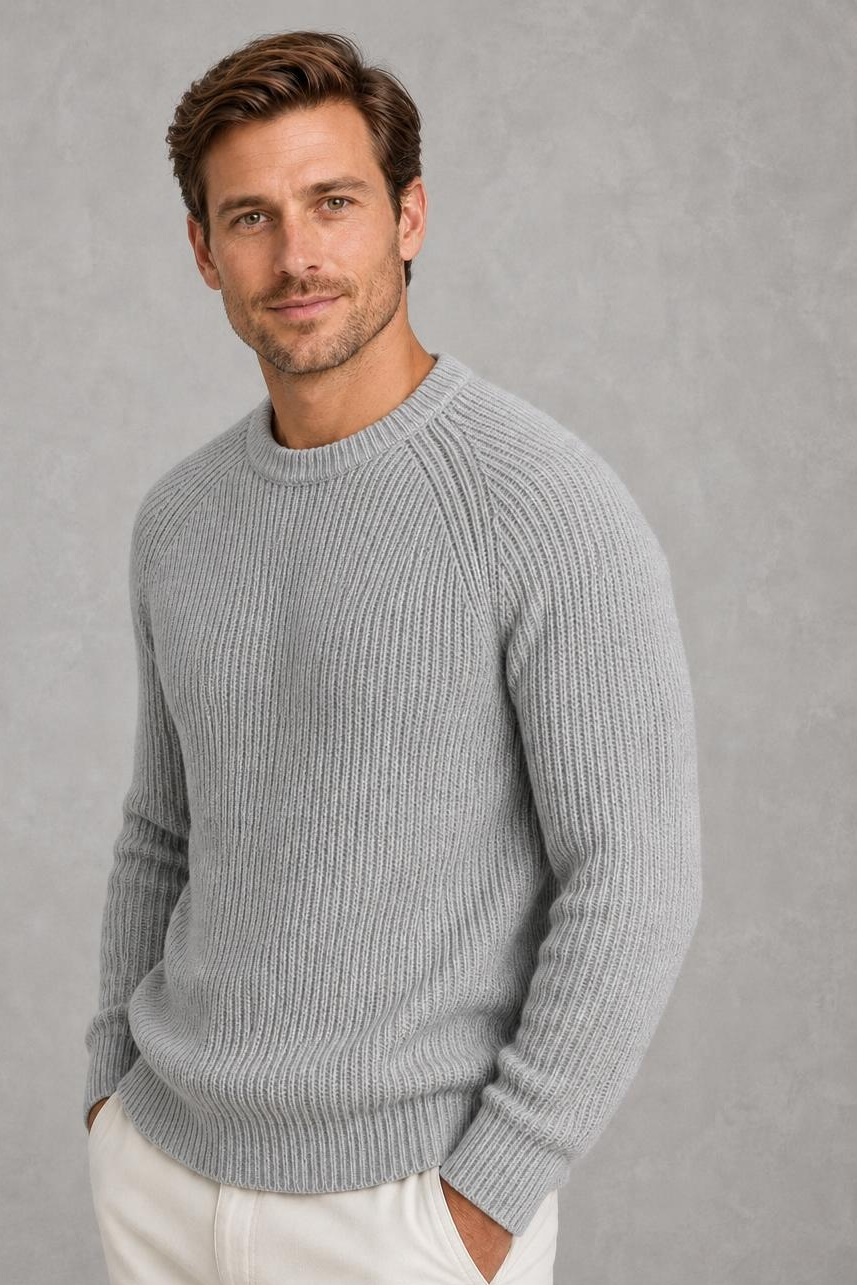 Adam | Raglan Ribbed Crew-Neck Jumper — studio_three_quarter — Charles [d2283a61-bf0f-4f3d-81c1-cc98ab12cfa5]
