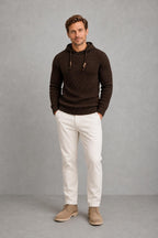 Joseph | Textured Drawstring Knit Hoodie — lifestyle — Charles [89655840-738e-4b9a-b56a-df881ddb6262]
