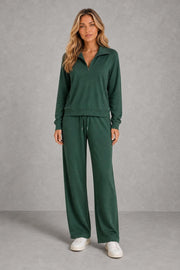 Ella | Half-Zip Wide-Leg Lounge Set — studio_front — Sofia [6abe8dfb-1200-4b58-b0a1-b32d490d56ed]