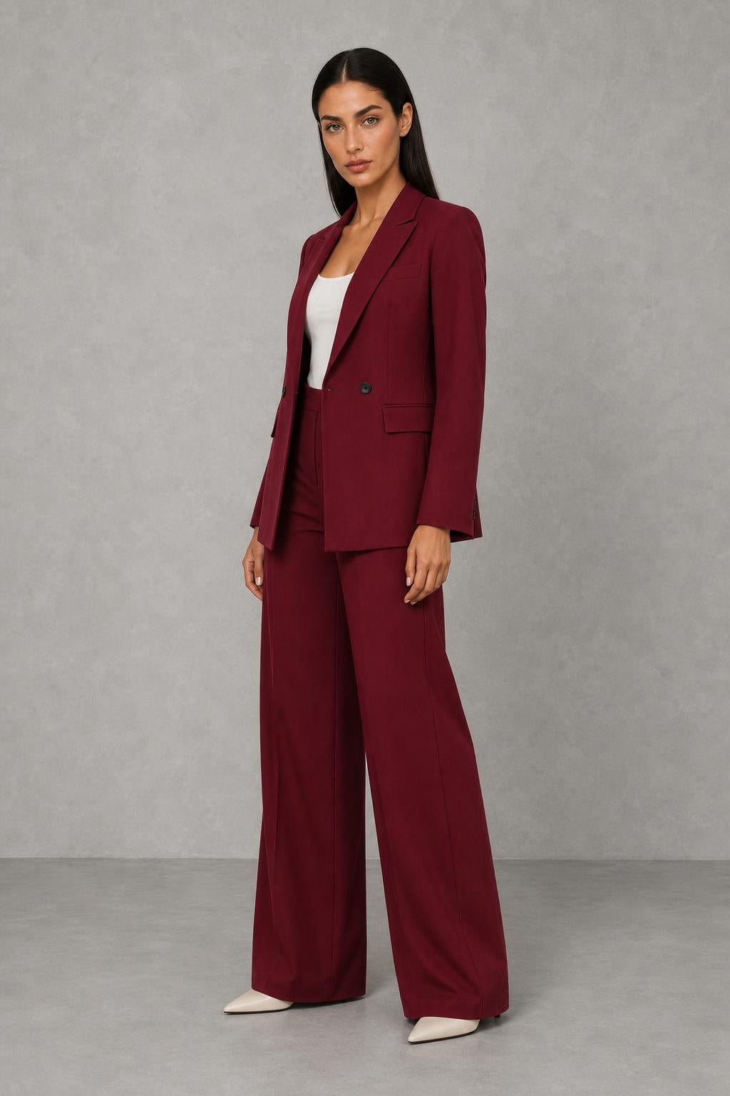 Clara | Double-Breasted Wide-Leg Trouser Suit — studio_three_quarter — Helena [5f80c1fc-2663-47ad-8dc2-90a5d38e73e0]
