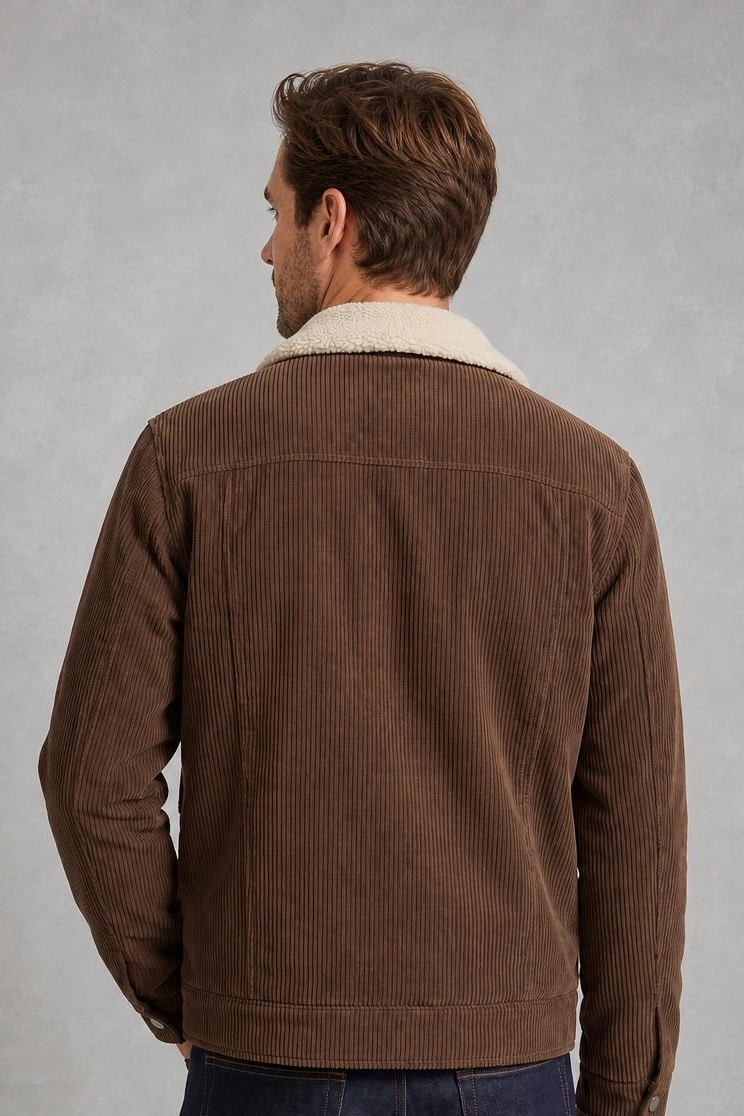 Thomas | Fleece-Collar Corduroy Jacket — studio_back — Charles [c64272f7-45ae-4762-bd33-1a7de64805f0]