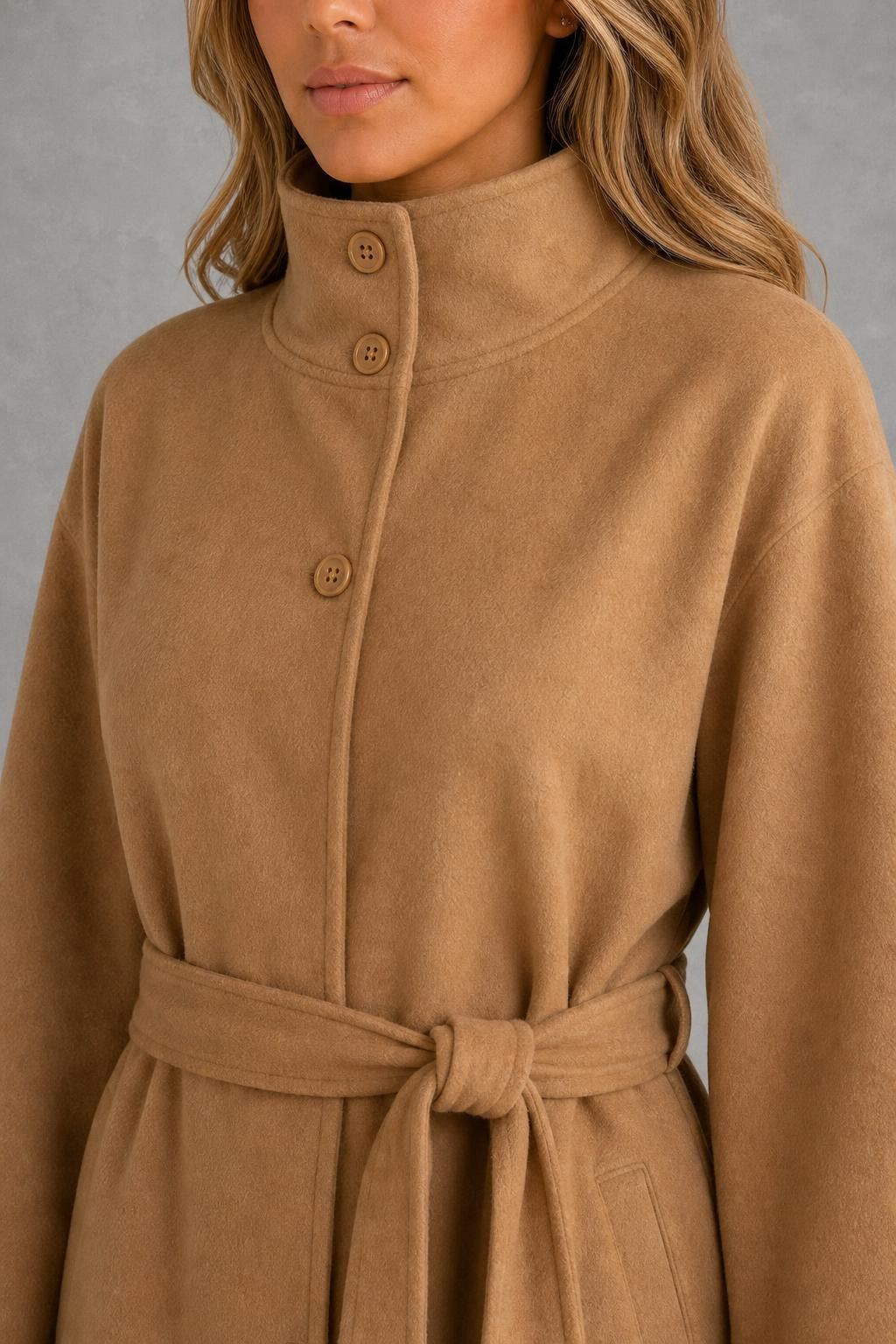 Elena | Tie-Waist Wide-Sleeve Jacket — studio_closeup — Sofia [ea8dfd88-d588-48d7-a83b-e29bcd1572c3]
