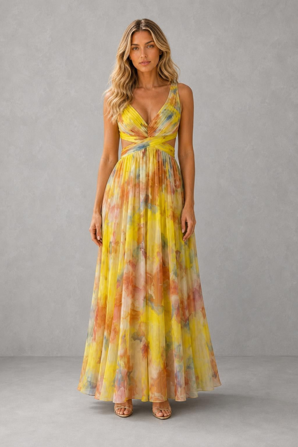Isel™ Soft Wrap Maxi Dress — studio_front — Sofia [bfdf8cc2-4c84-4add-8676-60937b844564]
