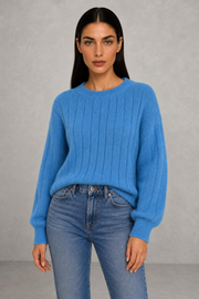 Erin | Balloon-Sleeve Ribbed Jumper — studio_front — Helena [d8069df3-86d9-47ca-a096-d6e85f34e578]