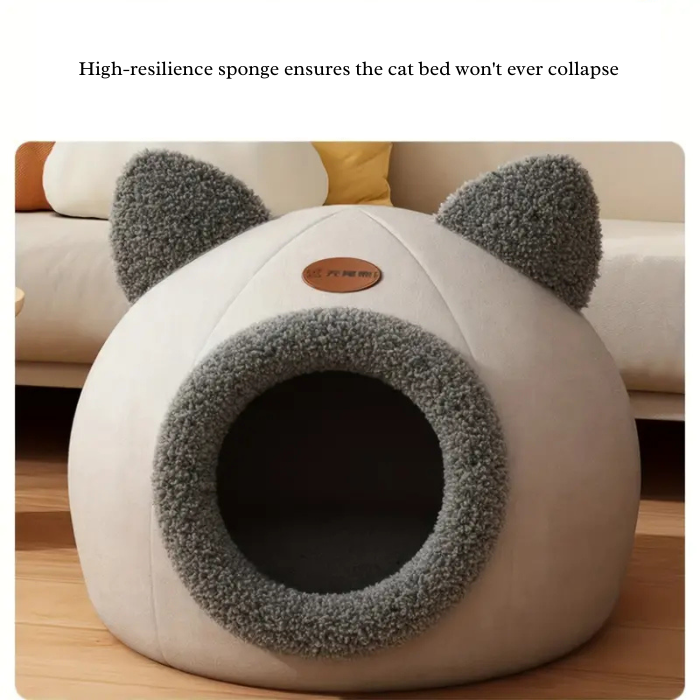 Cozy Cave-Style Cat Bed