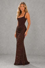 Annie | Square-Neck Sequin Maxi Dress — studio_three_quarter — Sofia [61c68850-d9a4-4563-83d0-0063a5458a64]