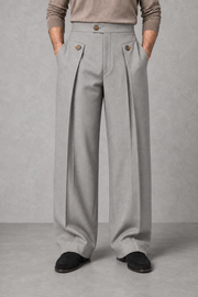Frankie | Button-Detail Wide-Leg Trousers — studio_front — Charles [91c561bf-da2f-4584-b7e6-5e536ff91929]