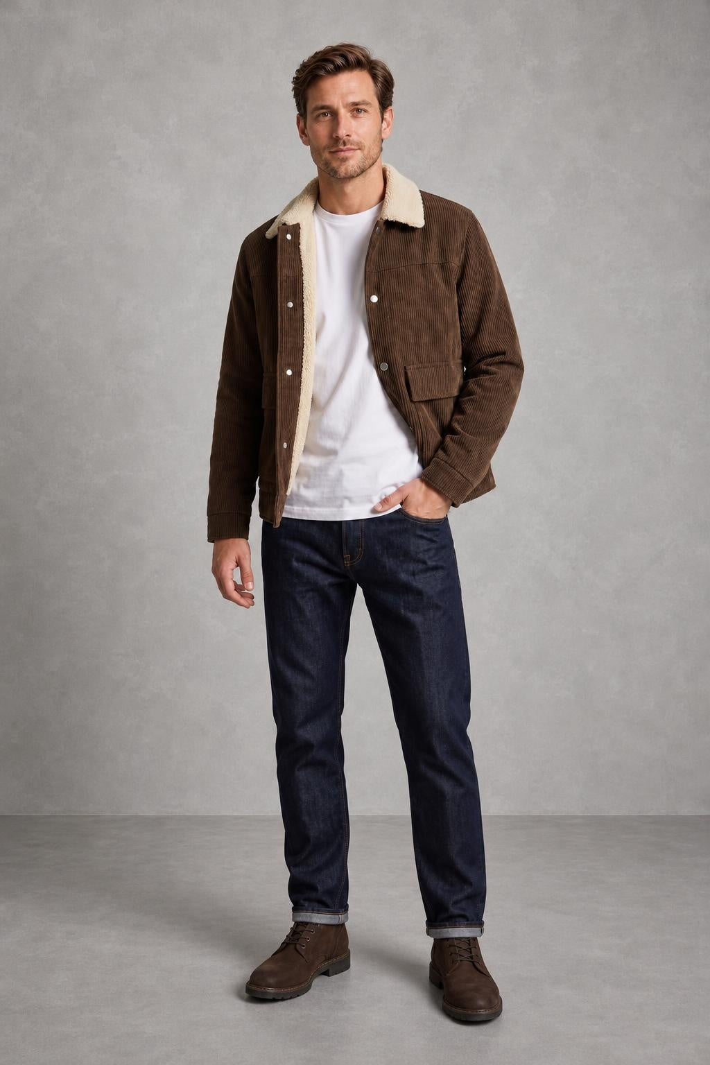 Thomas | Fleece-Collar Corduroy Jacket — lifestyle — Charles [a84e2256-8e3f-4fcb-a464-d8a0697137c4]