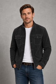 Dylan | Faux-Suede Button-Front Jacket — studio_front — Charles [4852ae9c-8b93-494b-be1c-4a3e4a7de091]