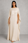 Summer | Round-Neck Draped Cape Maxi Dress — studio_front — Helena [f8ac2ec3-d00e-4f7a-80ca-d8e077f6a295]