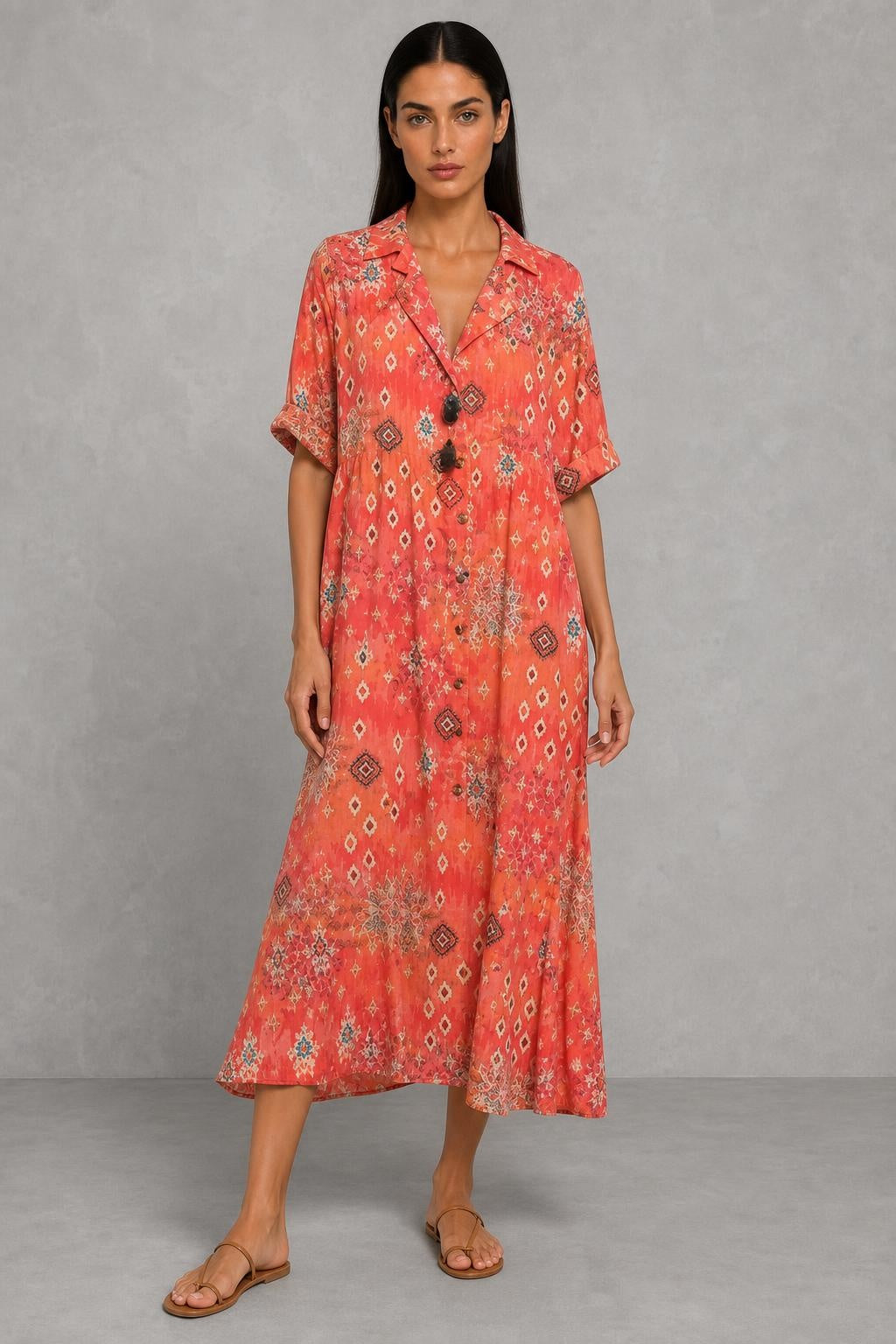 Viona | Elegant Boho Dress — studio_front — Helena [f74fa2ff-04ea-40ab-b46e-a8e0c5d08761]