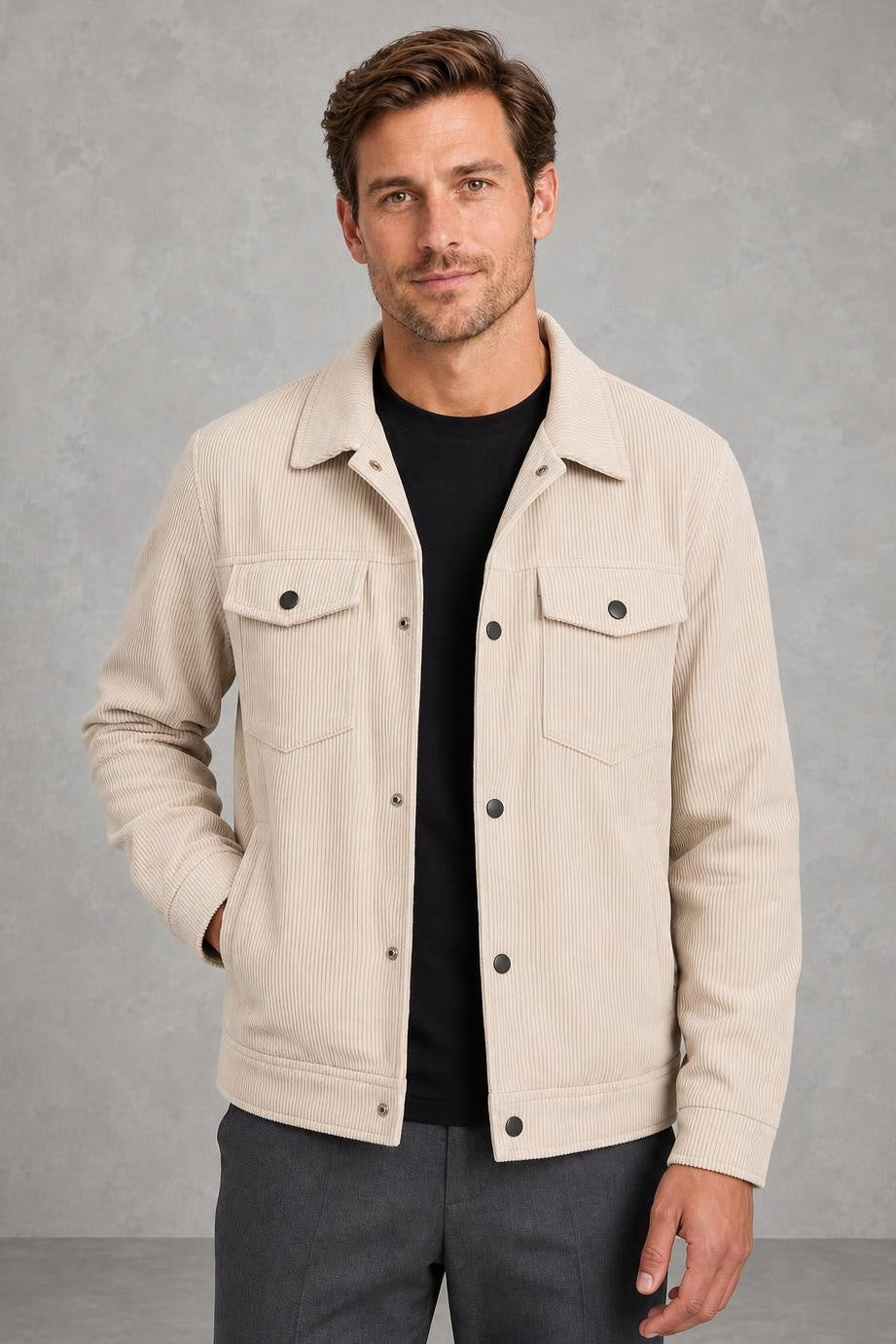 Oscar | Patch-Pocket Corduroy Jacket