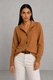 Abigail | Open-Collar Button-Front Cardigan — studio_front — Helena [1980c5b6-4bb7-4017-bae0-9ee7d7679766]