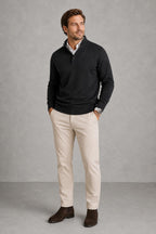 Max | Button-Neck Plain Knit Jumper — lifestyle — Charles [51ef2482-44ad-4585-8092-3f8d464510f3]