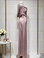 Additional view of Daphne | Cowl-Neck Backless Satin Maxi Dress