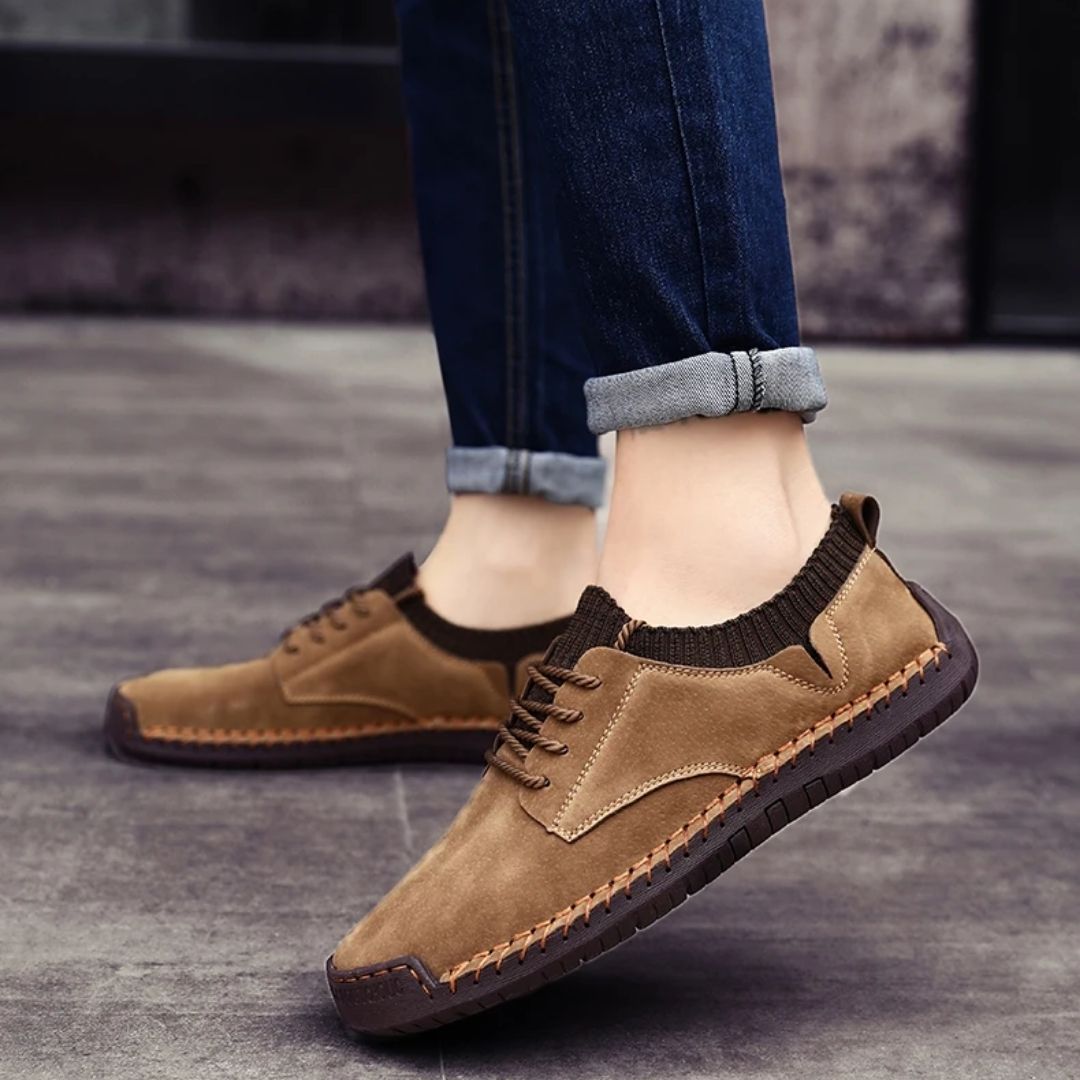 Men's Suede Hand-Stitched Shoes