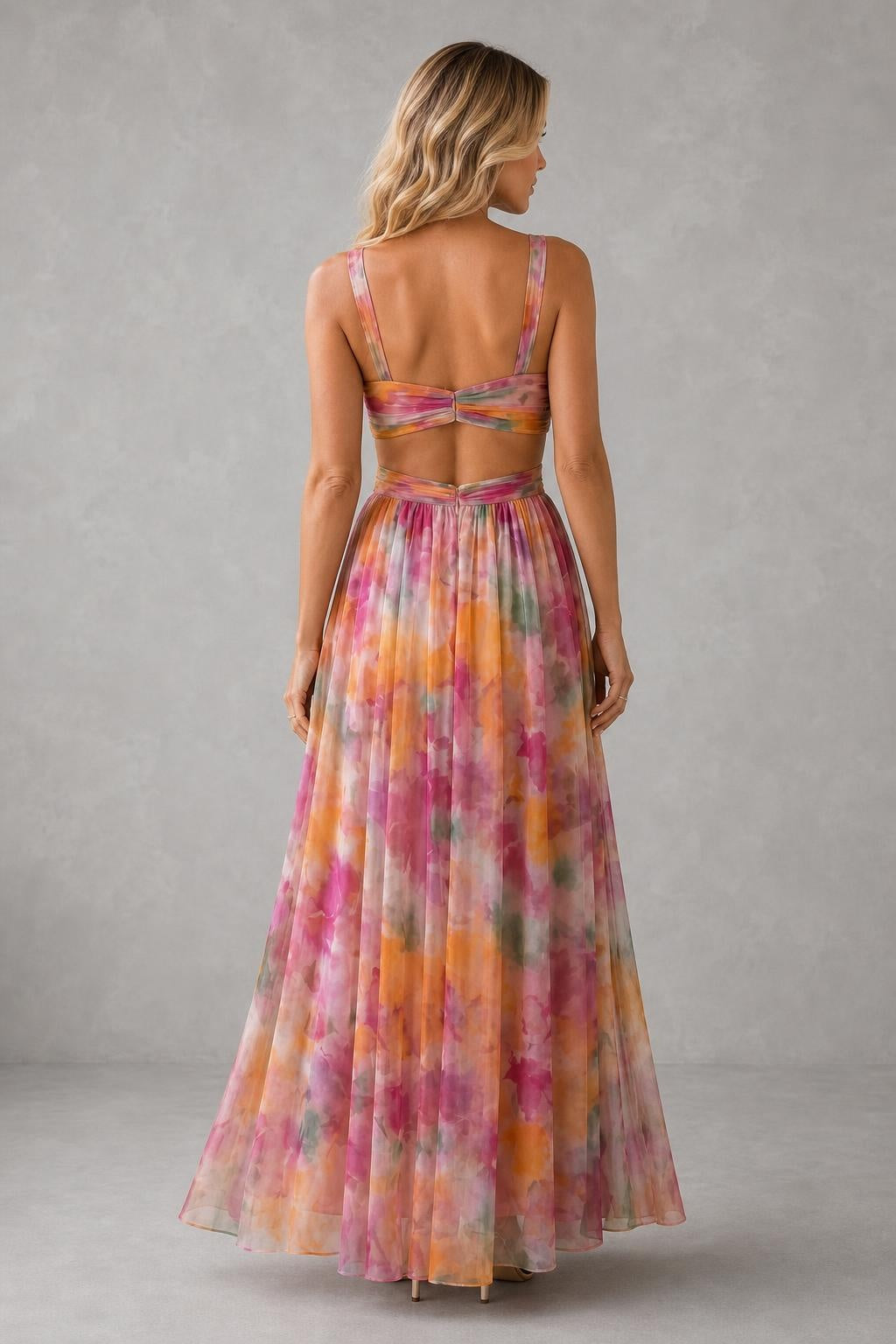 Isel™ Soft Wrap Maxi Dress — studio_back — Sofia [53cb790b-4122-4578-9b2a-4c859edfd337]