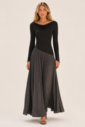 Celeste Draped Colour-Block Maxi Dress — studio_front — Sofia [d9b6c5cf-4efc-48e9-a559-e4c3aa8b907a]