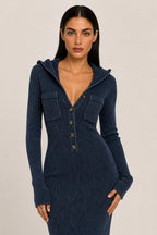 Additional view of Kendall | Hooded Knit Maxi Dress