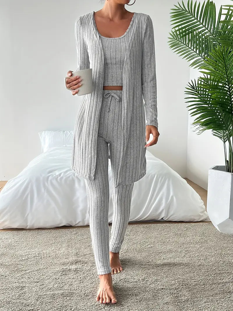 Lounge Edit 3-Piece Ribbed Set