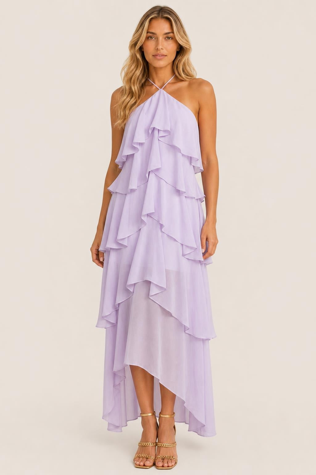 Camila | Tie-Strap Tiered Floral Maxi Dress
