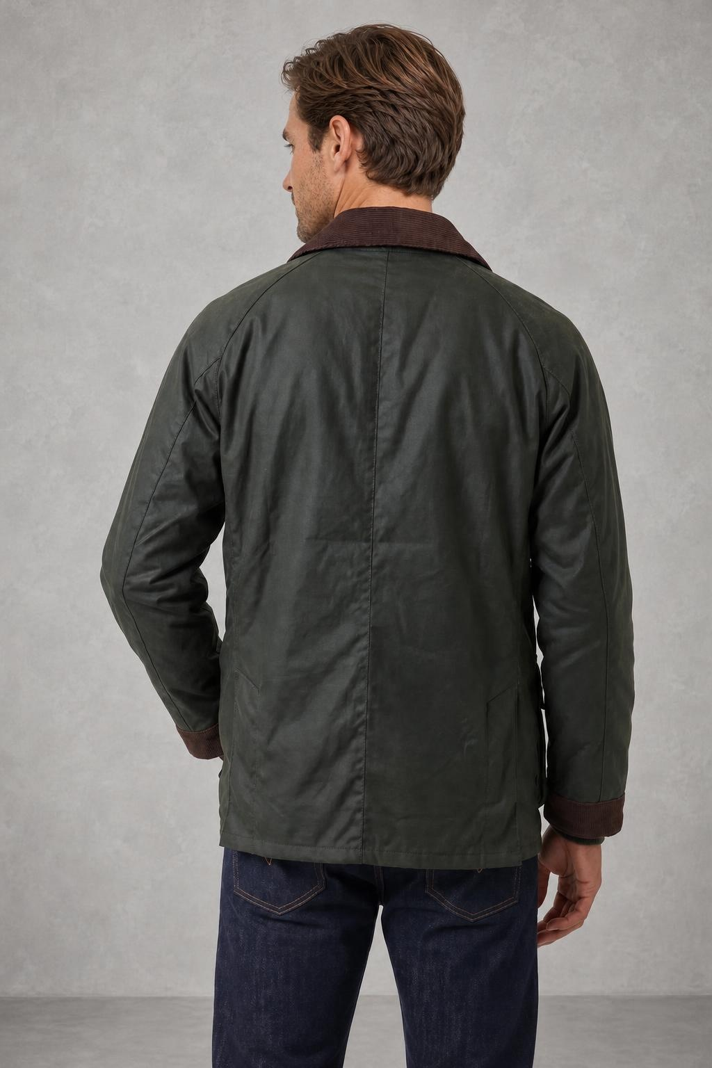 Oliver | Contrast-Collar Barn Jacket — studio_back — Charles [8402b32b-f796-44eb-a879-f54cc617c3ff]