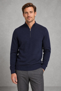 Archie | Funnel-Neck Quarter-Zip Jumper — studio_front — Charles [baf687b0-be0d-4511-9649-596cd792b626]