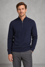 Archie | Funnel-Neck Quarter-Zip Jumper — studio_front — Charles [baf687b0-be0d-4511-9649-596cd792b626]