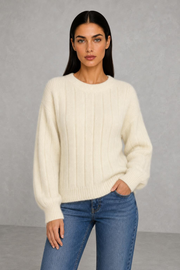 Erin | Balloon-Sleeve Ribbed Jumper — studio_front — Helena [7e94e1ac-2ecc-4b93-9c3c-d35f03a97991]