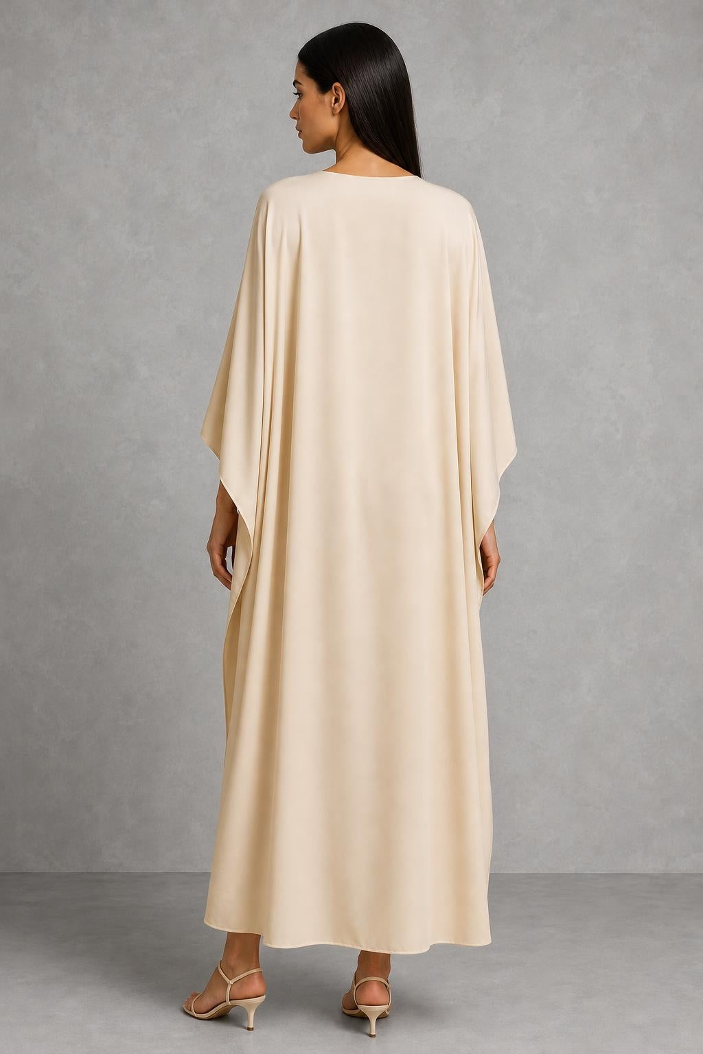 Summer | Round-Neck Draped Cape Maxi Dress — studio_back — Helena [06abe988-003b-4811-8ff4-3087cbff6402]