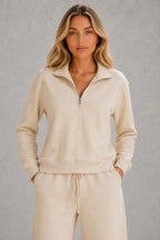 Ella | Half-Zip Wide-Leg Lounge Set — studio_closeup — Sofia [cbfed380-2bb8-482f-9965-9535fc1b2447]