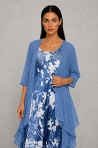 Additional view of Olivia | Floral Two-Layer Midi Dress
