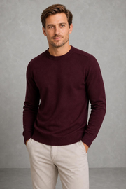 Matthew | Fine-Knit Crew-Neck Jumper — studio_front — Charles [02ff72f0-a132-42df-adc3-60970cdcdb3d]