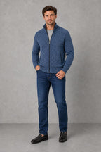 George | Textured Full-Zip Cardigan — lifestyle — James [128944a1-1b91-4a67-ab2f-77b7d02ea045]
