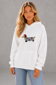 Bonnie | Dachshund-Detail Pullover Hoodie — studio_front — Sofia [c428de80-3b95-44b8-a67e-19a194d02890]